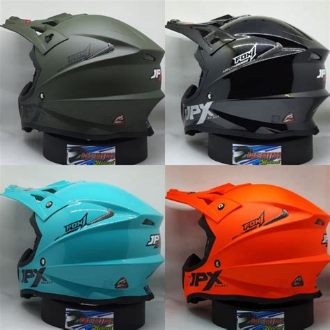 Jual Helm Jpx Full Face Cross Solid Polos Shopee Indonesia