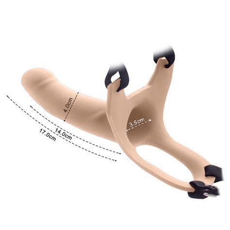 Realistic Dildo Hollow Strap On Dildo Silicone Penis Sleeve Extender Men Sex Toy Ebay