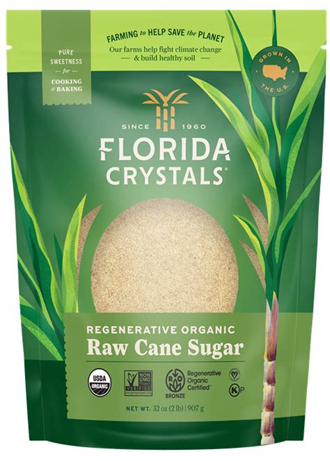 Florida Crystals Regenerative Organic Raw Cane Sugar Florida Crystals