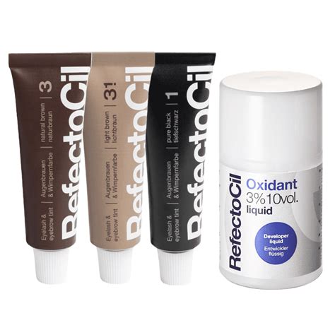 RefectoCil Brow Treatment Kit: 3 Eyelash & Eyebrow Tints + Oxidant 3% ...