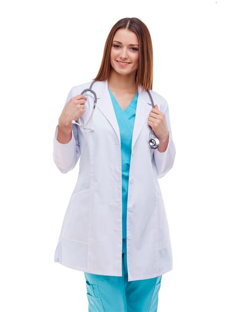 Медицинский халат короткий с длинным рукавом, женский | Doktoram.com