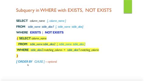 Pl Sql Exists Not Exists Subqueries With Exists Or Not Exists Hot Sex Picture