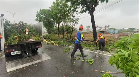 南部清晨暴雨「如颱風」 高雄茄萣路牌、樹木被吹倒 民視運動網