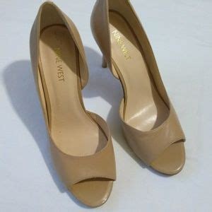 Nine West Shoes Nine West Nude Peep Toe Heel Size Poshmark