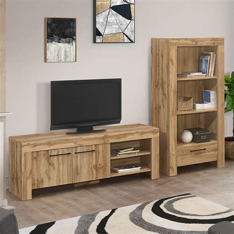 Bronx Tv Unit Oak Oak World