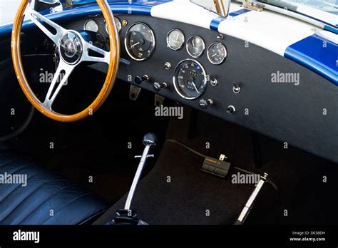 1965 Ford Shelby 427 Cobra interior detail Stock Photo - Alamy