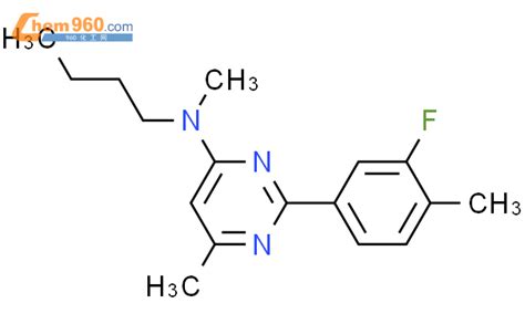 604790 64 9 4 Pyrimidinamine N Butyl 2 3 Fluoro 4 Methylphenyl N 6 Dimethyl 化学式、结构式、分子式、mol