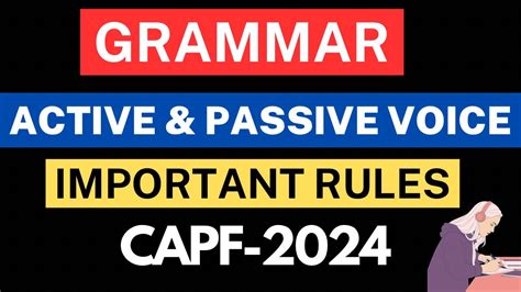 Important Rules Class Active Passive Voice Capf Grammar Capf