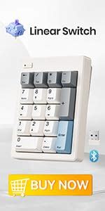 Amazon Kisnt Mechanical Number Pad Hot Swappable Wired Numpad Usb Keys White Backlit