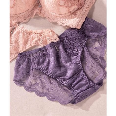 フランデランジェリー fran de lingerie Style Up Wireless スタイルアップワイヤレス コーディネートバックレースショーツ返品不可商品 パープル