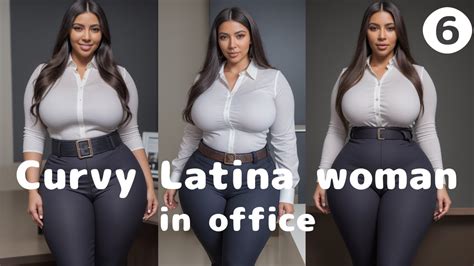 K Ai Art Lookbook Curvy Latina Woman In Office Plus Size Model Part Youtube