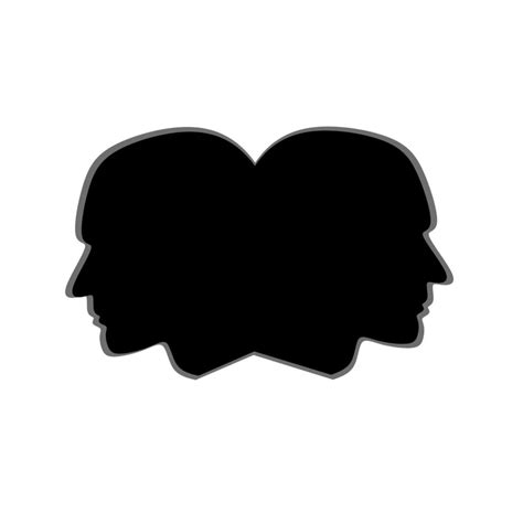 A Vector Illustration Of A 2 Head Silhouette Logo Image Suitable For A