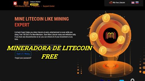 Mineradora Em Nuvem Free De Litecoin 100 Gh S Gratis No Cadastro YouTube