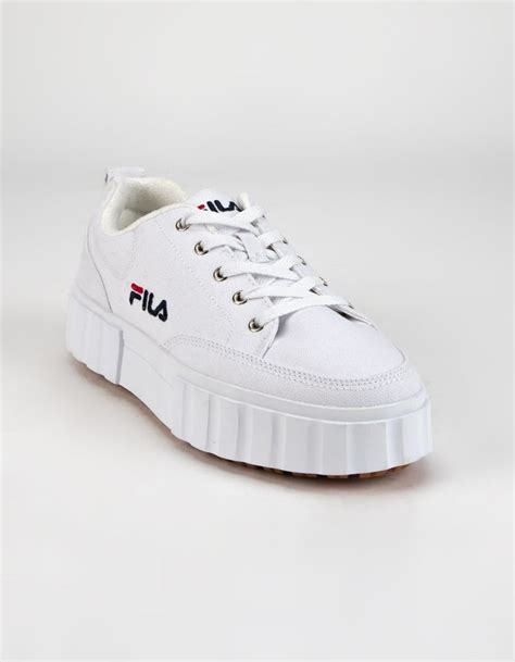 Fila Sandblast Low Canvas Womens Shoes White Tillys Canvas Shoes