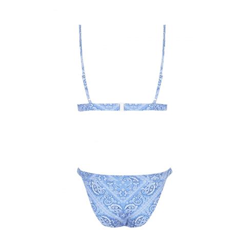 Bikini Sporty Bandana Azzurra Color Azul Robin Collection Robin Collection