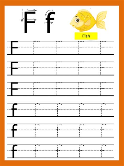 letter ff alphabet tracing worksheet   teach letter  letter