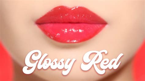 Satisfying Red Glossy Lips Tutorial ️ Youtube