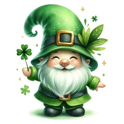 Premium Psd Cute Gnome St Patricks Day Clipart Illustration