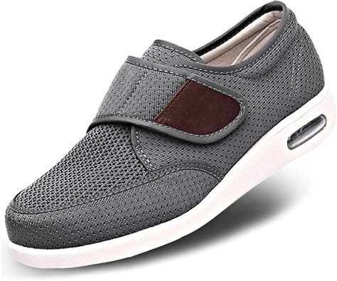 Tenis Para Idoso Masculino - Tênis masculino de edema para diabéticos, leve, malha respirável, alça ...
