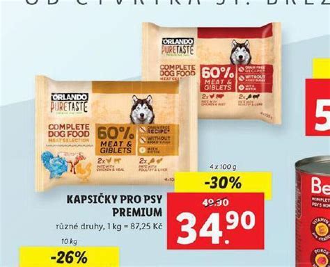 Orlando kapsičky pro psy premium nabídky v Lidl