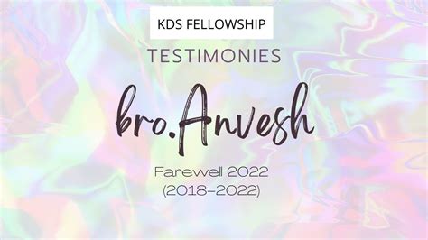 Bro Anvesh Testimonies Kds Fellowship Youtube