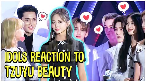 Kpop Idols Reaction To TWICE Tzuyu Beauty YouTube