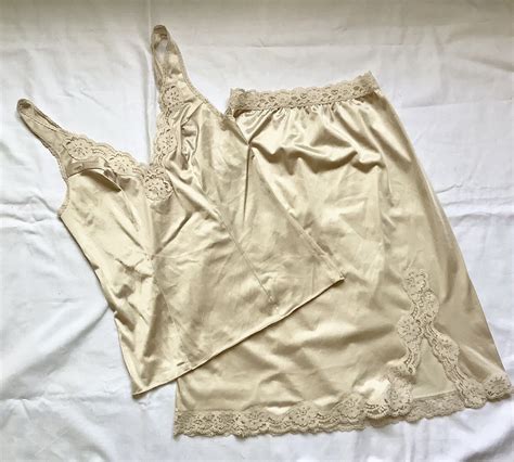 Vintage Vassarette Lingerie Set Half Slip W Camisole Gem
