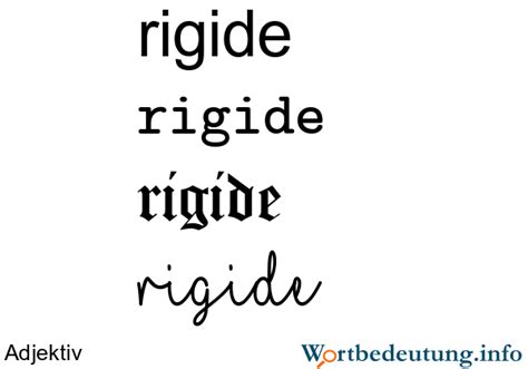 rigide einfach erklaert synonyme beispiele