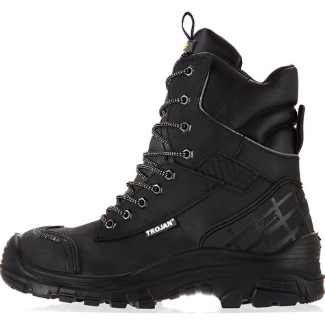 Trojan Anteros Black High Leg S3 Safety Boots Trojan Safety Boots