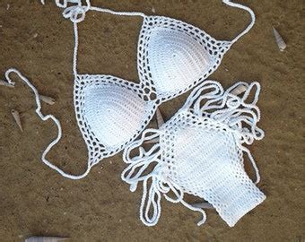 Boho Clothing Handmade Crochet Bikini Sexy Two Piece Swimming Etsy