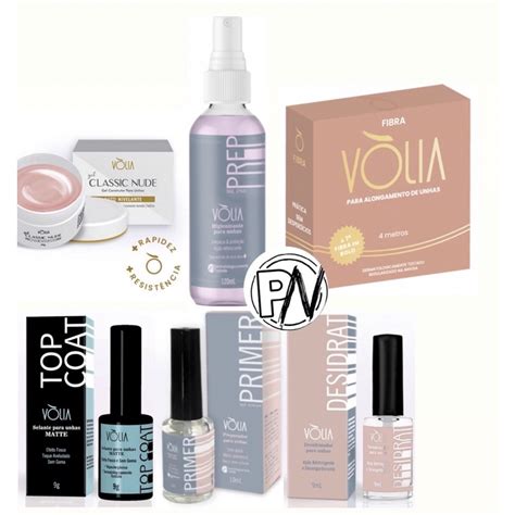 Kit Completo Volia Gel Classic Nude Prep Ml Fibra Desidrat Primer S Cido Topcoatmatte
