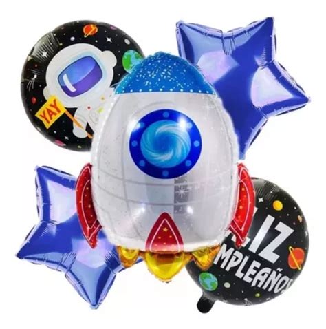 Set Globos Cohete Astronauta Decoraci N Fiesta Infantil Meses Sin