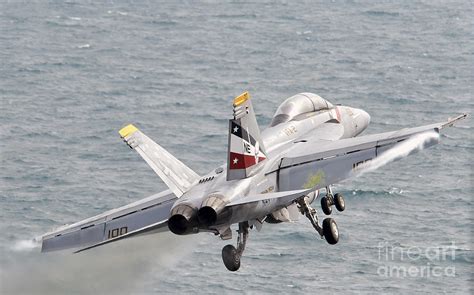 An Fa 18f Super Hornet Launches Photograph By Stocktrek Images Fine