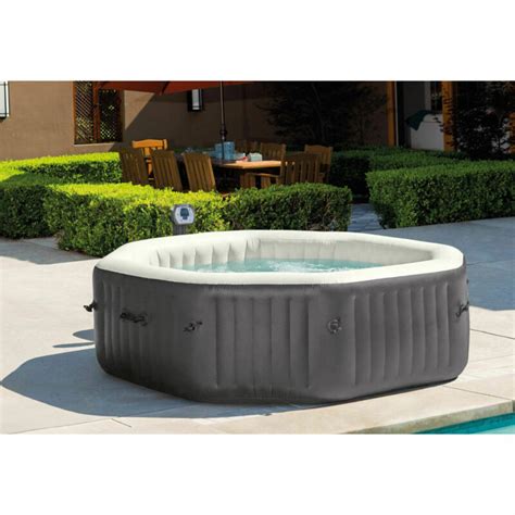 Intex Person Octagonal Portable Inflatable Hot Tub Bubble Spa Wl Open Box For Sale From