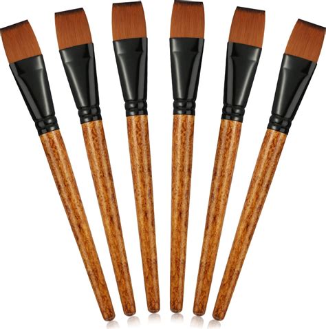 Amazon 10Pcs 1 Inch Flat Paint Brushes For Acrylic Painting