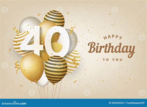 40th Birthday Badges Cartoon Vector 119051701