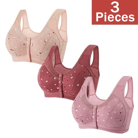 Pcs Set Plus Size Women Lingerie Bra Front Closure Push Up Bras Sexy Soft Underwear Lace