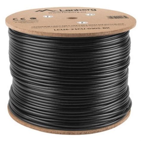 Câble réseau extérieur à bobine Lanberg RJ45 Cat 6 UTP rigide CU 305m