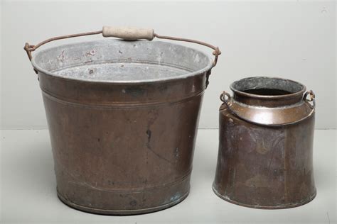 Kopparhink 1800-1900 tal + kopparkruka | Auktion