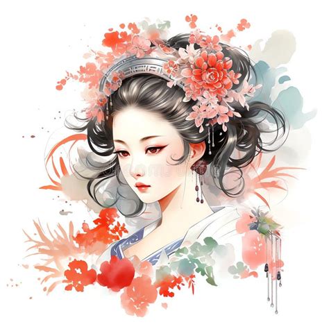 Tang Dynasty Poetry Chinese New Year Stock Illustration Illustration