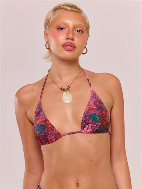 Musera Resort Butterfly Print Bikini Top For Summer Beach Vacation Beach Resort Shein Usa