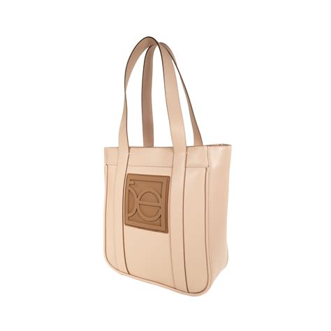 Bolsa Tote Con Maxi Rubber Color Nude Cloe Factory Store