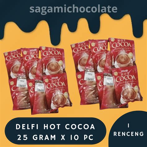 Jual DELFI HOT COCOA ISI 10 PCS SACHET X 25GR MINUMAN COKELAT BUBUK DELFI INDULGENCE 3 IN 1