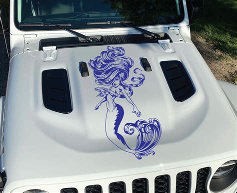 Jeep Wrangler Gladiator Mermaid Hood Decal Sticker 465