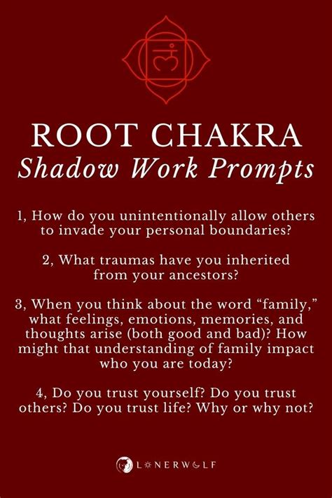 Shadow Work Prompts For Each Chakra