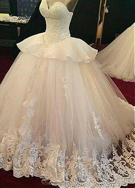 Tulle Sweetheart Princess Basque Appliques Waistline Ball Gown Wedding