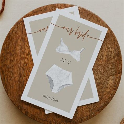 JADE Lingerie Card Template Bride S Measurement Card Etsy