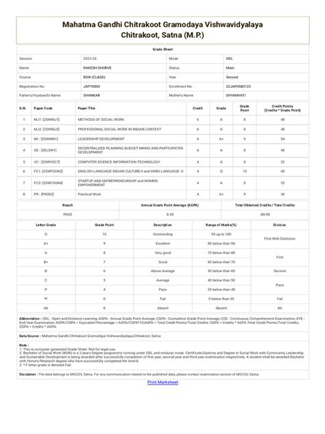 Mahatma Gandhi Chitrakoot Gramodaya University, Satna - . | PDF