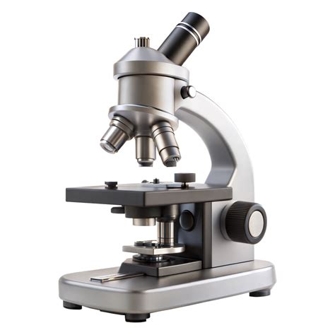 professional laboratory microscope isolated   transparent background