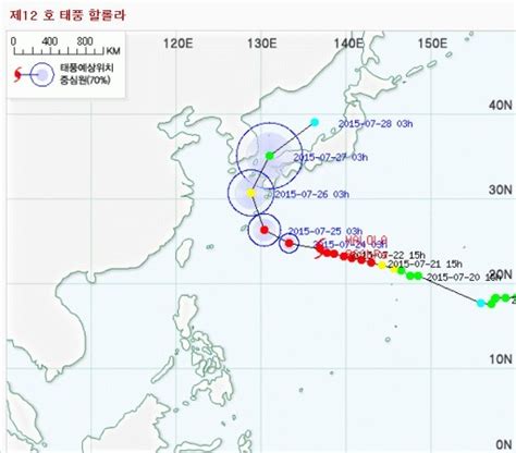 태풍 12호 할롤라 예상경로 일본 피해는